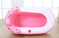 ZMM® Inflatable Bathtub, The New Thickening Inflated Bathtub Keep Warm Beauty Bathtub Fold Bathtub Bath Barrel Adult Bathtub Bath Barrel Swimming Pool (Color : Pink)