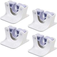 Broom Mop Holder, Stainless Steel Mop Heavy Duty Tools Dustpan Hanger, Cleaning No Drilling Anti-Slip Tools Organizer for Kitchen Bathroom Closet Office Garden, Adhesive Installation