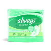 Ultra Long Super With Wings Unscented Thin Pads