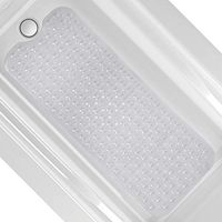 Vive XL Bathtub Mat (38" x 15") - for Bath & Shower Floors - Non Slip Suction Cup Skid Pad for Tub, Bathroom, Elderly, Kids - Eco-Friendly, Strong, Textured Rectangle Grip - Machine Washable