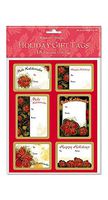 18-Pack Adhesive Gift Tags - Hibiscus Kalikimaka