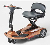 EV Rider Transport Move Manual Folding Scooter - Lithium Battery Lightweight Travel Mobility Scooter (Copper)