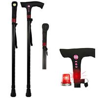Chunse Adjustable Walking Sticks, Adjustable Canes with LED Light and Alarm for Seniors