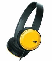 JVC Lightweight Flat Foldable On Ear Colorful Lightweight Headband w Mic, Yellow (HAS190MY)