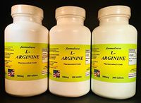 L-arginine, L-argenine 500mg, Made in USA - 900 (3x300) Tablets