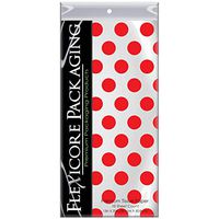 Flexicore Packaging | Polka Dot Gift Wrap Tissue Paper | Size: 15 Inch X 20 Inch | Count: 10 Sheets | Color: | DIY Craft, Art, Wrapping, Decorations (Red, 50 Sheets)