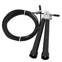 Adjustable Jump Rope Exercise Cardio Crossfit Speed Steel Wire Skipping for Crossfit Training, Boxing, (Color : Black, Size : 3M)