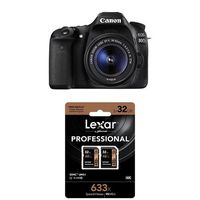 Canon EOS 80D Digital SLR Kit with EF-S 18-55mm Lens + Two 32 GB Memory Cards