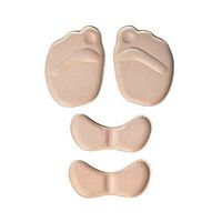 HappyStep® 2-in-1 Shoe Cushioning Kit Including 1-Pair Ball of Foot Cushion and 1-Pair Heel Liner Protects Your Feet from Shoe Rubbing and Friction (Color: Tan)