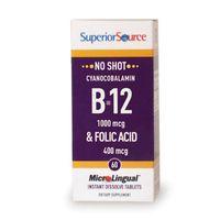 No Shot B12 and Folic Acid 60 Tablets
