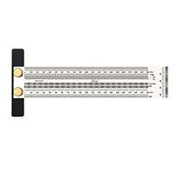 Colorzonesd Ruler Hole Ruler Ruler Ruler Ruler Woodworker Backing Ruler Hole Ruler Stainless Steel Ruler Ultra Precision Marking Ruler Scale Ruler T-Type Hole Stainless Scribing (200mm)