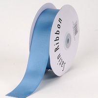 Antique Blue Satin Ribbon Single Face 1/4 inch 100 Yards