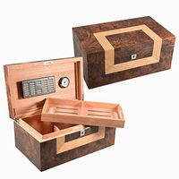 Lxc Cigar Humidors Cedar Wooden Large-Capacity Storage Surface Solid Wood Skinny Cigarette Box Portable Cigar Box Cigar Humidor