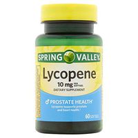 Spring Valley Lycopene 10 mg, Prostate Health, 60 Softgels (Pack of 2)