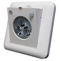 Morris 73001 LED Fixed Optics Emergency Light with Motion Sensor, 120/277V, 4", White