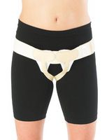 Neo G Double Lower Hernia Support – Helps Reduce Symptoms of Overstrain & Exertion, Pre/Post-Surgery Aid, Bilateral Inguinal Hernias - Breathable & Adjustable – Class 1 Medical Device - Large – Tan