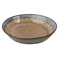 AXZHYX Bowl Retro Tableware Japanese Ice Crack Glaze Ceramic Fruit and Vegetable Salad Plate Soup Bowl Desktop Decorations 19.8x4cm Hotel Tableware Home Noodles Boiled Fish Soup Bowl