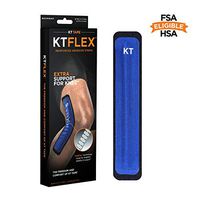 KT Tape KT Flex Reinforced Adhesive Strips for Knees, 8 Pre cut 10 inch Strips, Blue