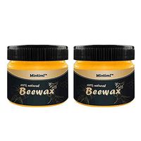SXFSE Wood Seasoning Beewax, Traditional Beeswax Polish for Wood & Furniture, All-Purpose Beewax for Wood Cleaner and Polish Wipes, Restoring Wood’s Natural Beauty Cream (2PC)