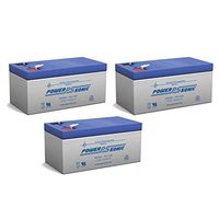 Powersonic 12V 3.4AH Sealed Lead Acid Battery Toy Car Play Mobile Scooter - 3 Pack