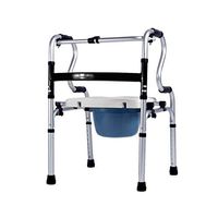 Rolling Walkers Walker Elderly Help Can Sit Light Folding Walker Aluminum Alloy Anti-Slip Anti-Fall Elderly Multifunctional Walker (Color : Silver, Size : 524974cm)