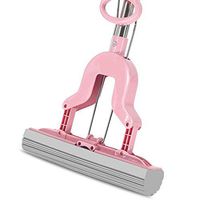 Household Sponge Mop Set Dry And Wet Easy To Use With A Wring Out Automatically (Color : Pink, Size : 120x28cm)