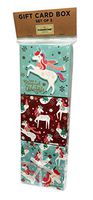 Merry Christmas Holiday Gifting Set of Three Novelty Gift Card Boxes (Unicorns)