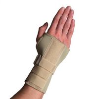 Thermoskin Wrist Brace, Hand Brace, Carpal Tunnel Brace with Dorsal Stay, Beige, Left, Medium