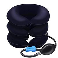 RenShiMinShop Traction Equipment Jintu Traction Device Three-Layer Inflatable Cervical Traction Device Neck Support Home Medical Correction Neck Physiotherapy Vertebral Traction Device (Color : Blue)