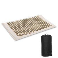 Acupressure Mat for Chronic Back and Neck Pain Relief Full Body Massager Yoga Acupuncture Mat Cushion for Sciatica,Trigger Point Therapy, Stress Relief and Muscle Relaxation (Brown Lotus Mat)