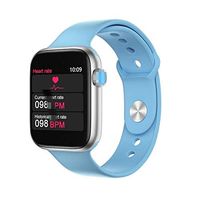 HX0945 IWO 8 PRO T5 Smart Watch Changeable Strap Series 4 Iw8 Smartwatch Heart Rate Blood Pressure Sports Watch for iOS Android PK W34,Blue