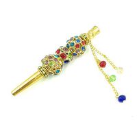 Cigarette Tips Hookah Mouth Tips Shisha Accessories Narguile Filter Arabic Diamond Alloy Colorful Rhinestone Beaded Tip (1#)