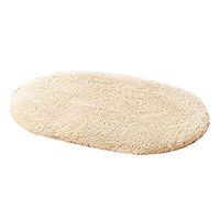 Super1798 Solid Color Fluffy Non-Slip Water Absorption Bathroom Bedroom Mat Pad Carpet Rug - Light Camel 3050cm Oval-Light Camel 3050cm