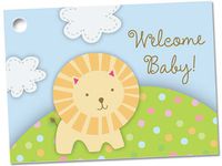 Welcome Baby Theme Gift Cards3-3/4x2-3/4" (30 unit, 6 pack per unit.)
