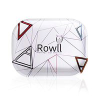 Rowll Small Metal Rolling Tray with Curved Edges for Easy Rolling – Lightweight Travel Size Smooth Surface Rolling Tray – 7" X 5.5"