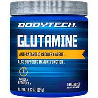 BodyTech Glutamine (Freeform Amino Acid) 4500 MG AntiCatabolic Recovery Agent, Unflavored (11 Ounce Powder)