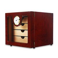 Cigar Humidor Desktop Cigar Box, Humidifier and Hygrometer Constant Temperature and Humidity Large Capacity 4 Layer Cigar Cabinet Cigarette Case Cedar Wood Cigar Box Piano Paint Thickened Sealed Cigar