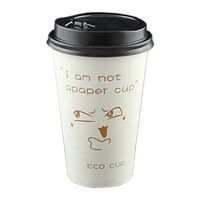 Kylin Express Creative Disposable Coffee Cups and Lids 50 Count 16 oz,No.5