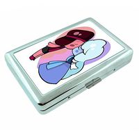 Chibi Ruby Sapphire Em1 Hip Silver Cigarette Case Id Holder Metal Wallet 4" X 2.75" RFID Protection