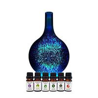 ingeniuso Essential Oil Diffuser Aromatherapy Diffusers for Therapeutic Oils - Ultrasonic 3D Glass Cover