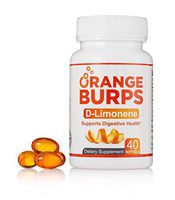 MIH Products | Orange Burps D-Limonene Capsules | All-Natural Orange Peel Extract Acid Reflux & Heartburn Dietary Supplement | Gluten-Free | 1 Bottle Containing 40 Soft Gel Capsules | 500MG Each
