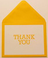 Bright Yellow Classic Thank You Note Cards and Envelopes- 20 Blank Note Cards and Bright Yellow Envelopes