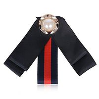 Women Blouse Bow Tie Necktie Striped Ribbon Pendant Shirt Collar Tie Brooch Daily Popular Fashion Creation Aesthetic Jewelry Party Woman | StyleID - #148