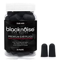 Black Noise Premium Ear Plugs | 33db NRR Noise Cancelling, Soft & Durable Ear Plugs for Concerts, Sleeping, Musicians, Motorcycles, Shooting, Loud Work Environments and Sports, Travel and Study - 100