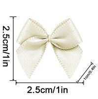 20 Color Pre-Tied Lemonchiffon Satin Gift Bows (Pack of 50)
