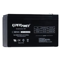 ExpertPower 12V 7.2AH Sealed Lead Acid (SLA) Rechargeable Battery for Security Alarm System With F2 Terminals Black EXP1272