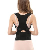 Adjustable Back Posture Corrector for Women Men, Save The Humpback Posture,Effective Comfortable Back Brace,Upright Trainer,Medium,Black,Panegy