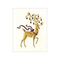 Caspari Reindeer Gift Enclosure Cards, 20 with Envelopes