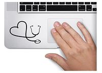 FocEnterprises STETHOSCOPE HEART RN NURSE SYMBOL FUNNY TRACKPAD / KEYPAD / PALM REST VINYL DECAL STICKER FOR MACBOOK NOTEBOOK LAPTOP