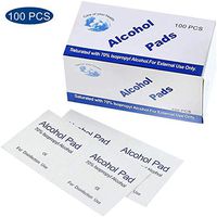 100pcs Alcohol Pads, Alcohol Prep Pads Wipes, Individually Wrapped Alcohol Wipes Pack for Smartphone & Portable Devices Cleaning, Thick Alcohol Swabs Myopia Lens Wipes, 75% Alcohol Cotton Pads(3*6cm)